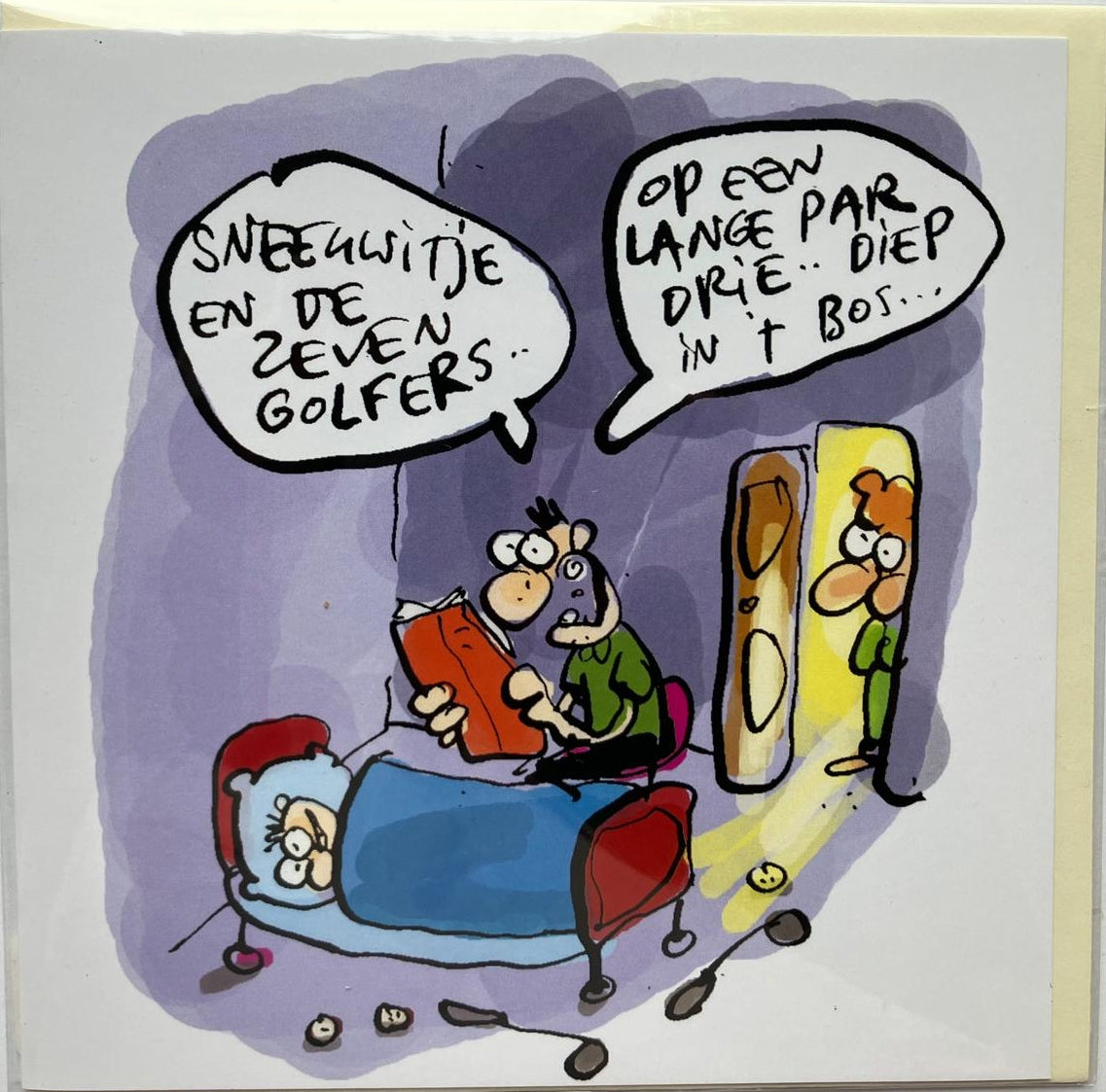 Golf Wenskaart Hein Sneeuwitje