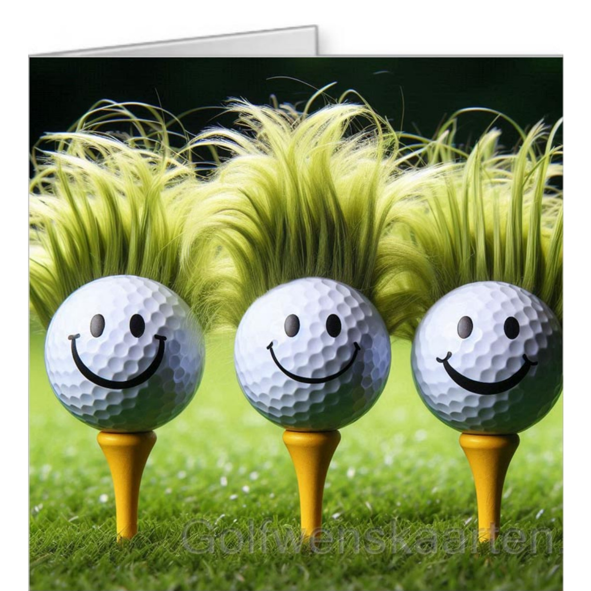 Golf Wenskaart Three-ball