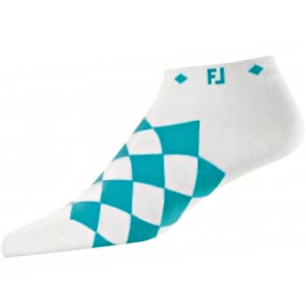 Footjoy 19761 ProDry Lichtgewicht golfsokken Turquoise ruit

