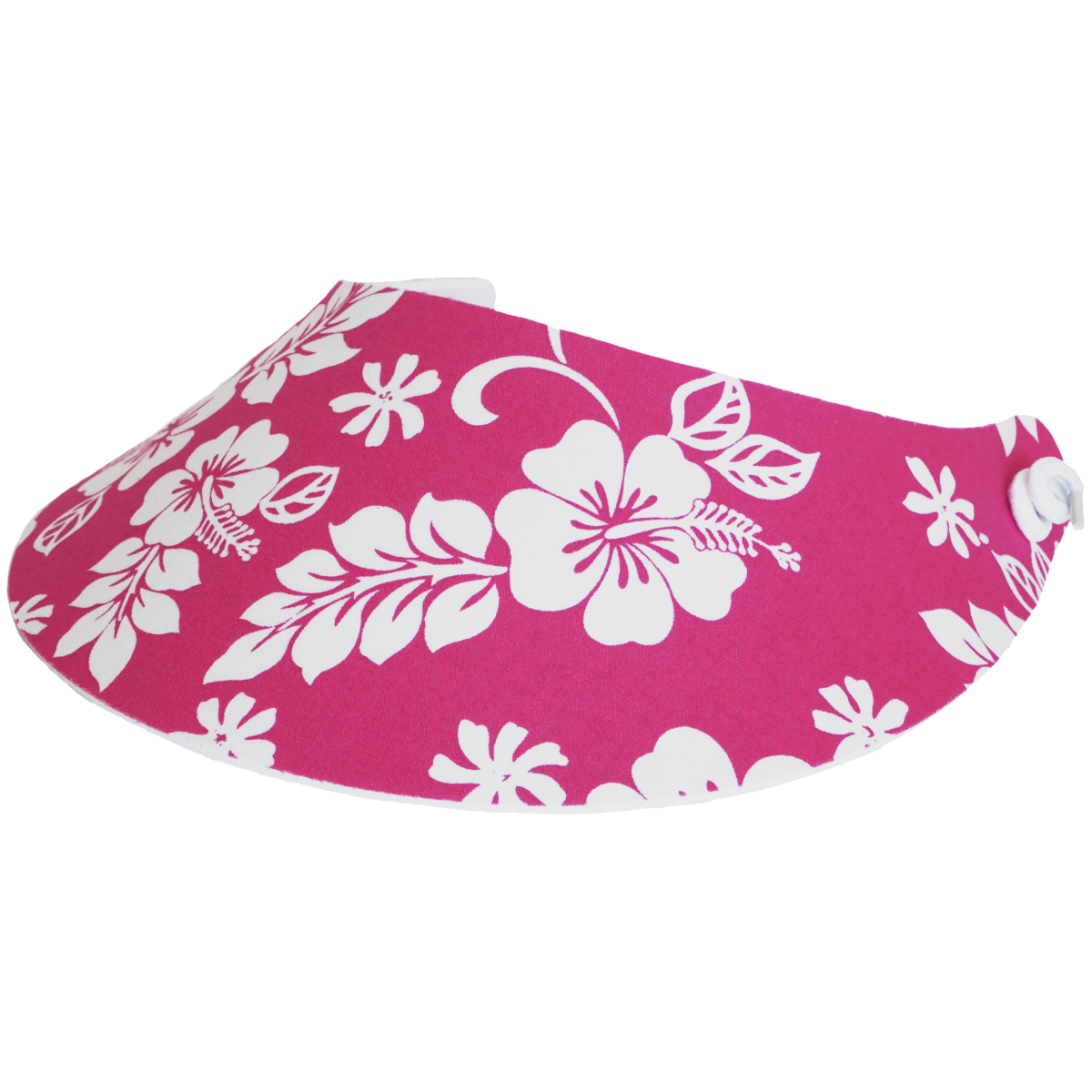 Foam Visor Print-26-fuchsia-wit