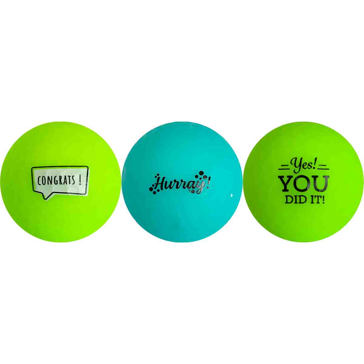 Golfballen WS9900146 set van 3 met print "Welldone".