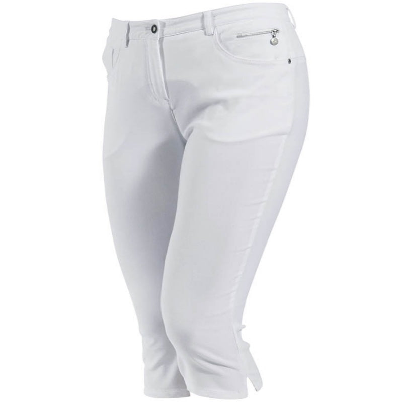 Backtee dames Super Stretch Capri, wit 