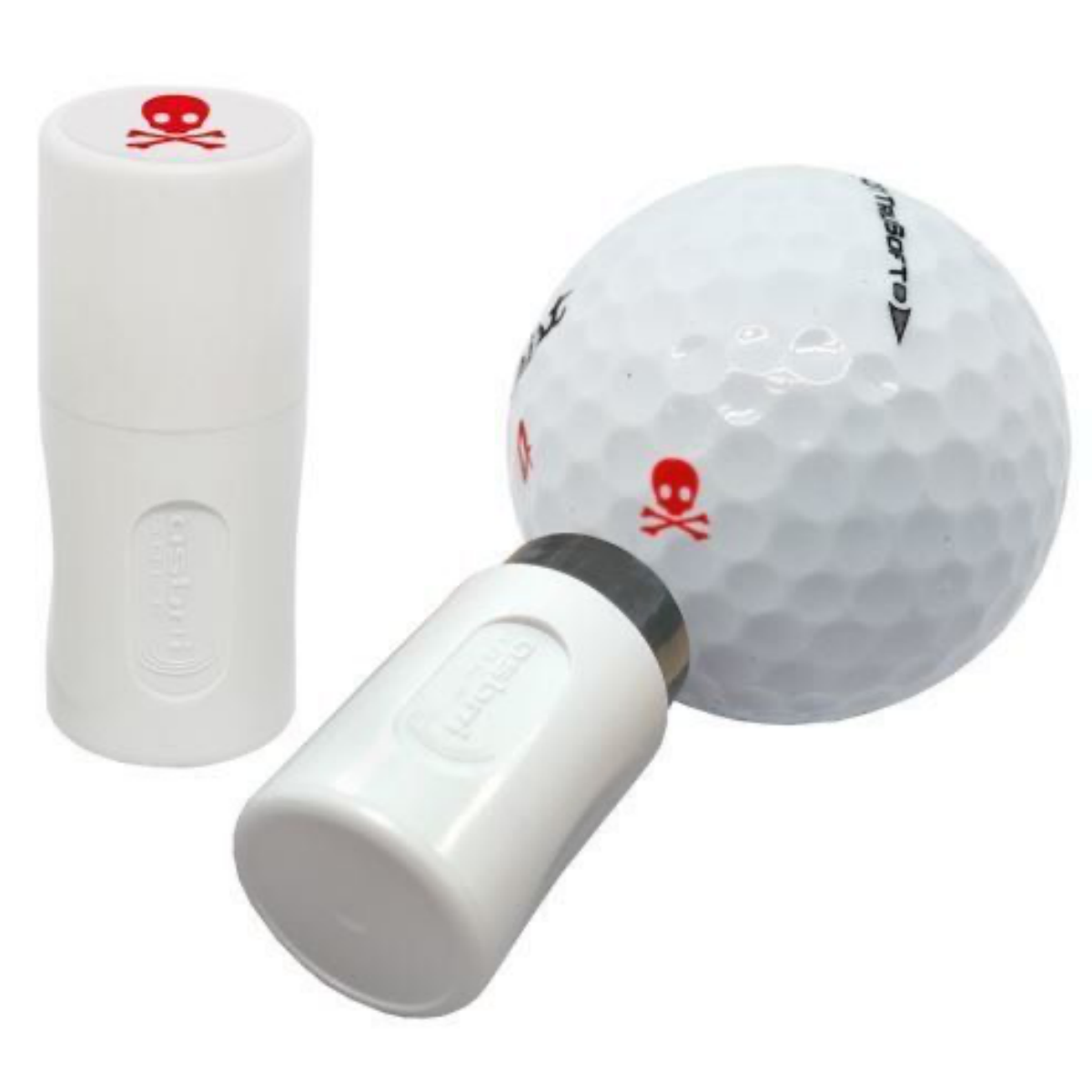 Asbri Golf stamp Skull red