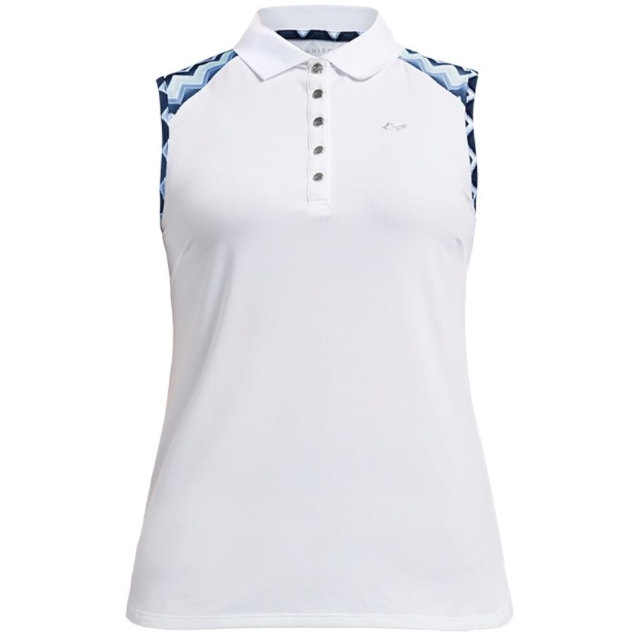 Mouwloos poloshirt dames clearance