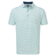 Footjoy Flying Wasp Print Lisle 31934 heren polo White/Emerald/Navy
