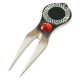 Pitchfork met ballmarker. Metalen pitchfork met ballmarker