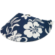 Foam visor wit met witte bloemenprint hawaii