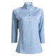 Ladies 3/4 sleeve melange polo 48204-3503
