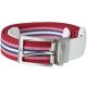 Ladies Striped Elastic Belt, White