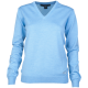 Greg Norman merino V-Neck sweater polar heather