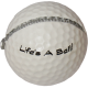 Golfbal beeldje met ritssluiting Life's a ball!