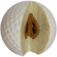Golfbal beeldje partje eruit