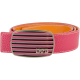 BOB golfriem met roze gestreepte buckle