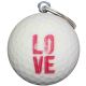 Golfbal sleutelhanger Love Wit