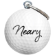 Golfbal sleutelhanger Neary wit