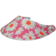 Foam Visor in two tone (een kant met leuke print en de andere kant wit) Design: roze met bloemen.