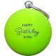 Golfbal sleutelhanger Happy Birthday to You Groen