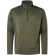 Abacus Sweater sunningdale half zip olive