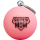Golfbal sleutelhanger Super Mom Roze