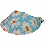 Foam Visor licht blauw met bloemen