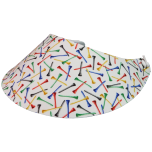 Foam visor wit met gekleurde golftees