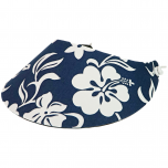 Foam visor wit met witte bloemenprint hawaii