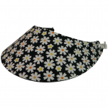Foam Visor zwart met kleine witte bloemen