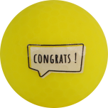 Golfballen set van 3 met print "Congrats".