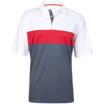 Greg Norman heren polo Charcoal red white