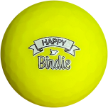 Golfballen Set van 3 Happy Birdie Geel
