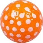 Golfballen set van 3 oranje met witte stippen
