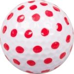 Golfballen set van 3 rode stippen