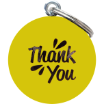 Golfbal sleutelhanger Thank you