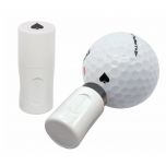 Golfbal stempel schoppen zwart